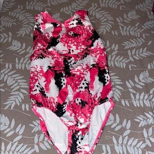 Vibrant Pink and Black Leotard